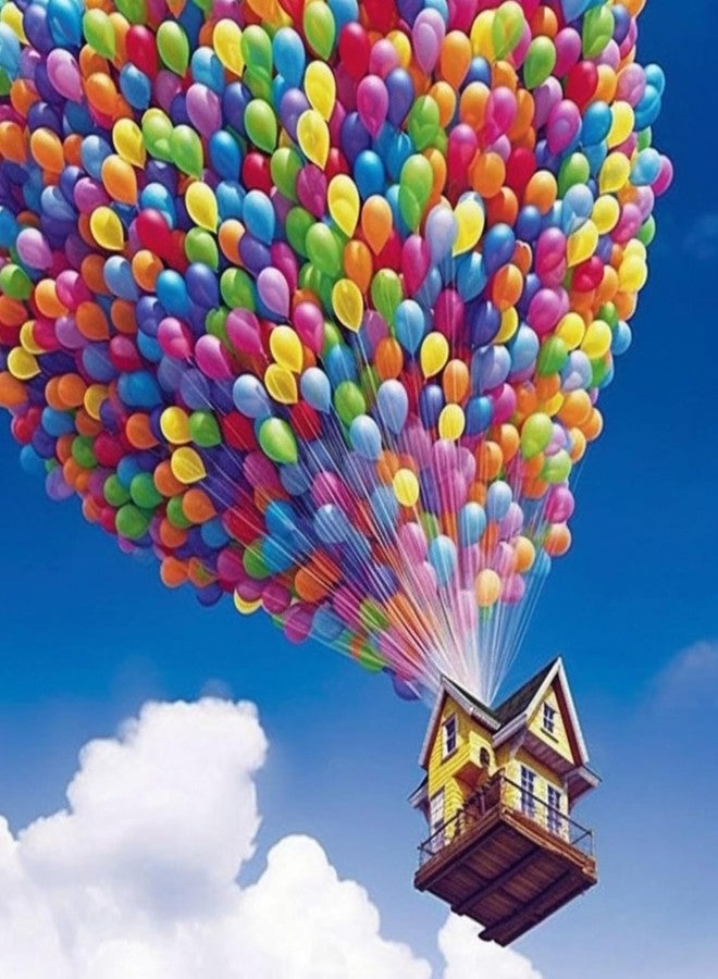 GLNRM Diamond Painting Kit, 12x16inch White Tree of Life Diamond Painting, 5D Diamond Painting Kit for Adults & Kids, Very Suitable for Home Leisure (Air Balloon) - Image 1